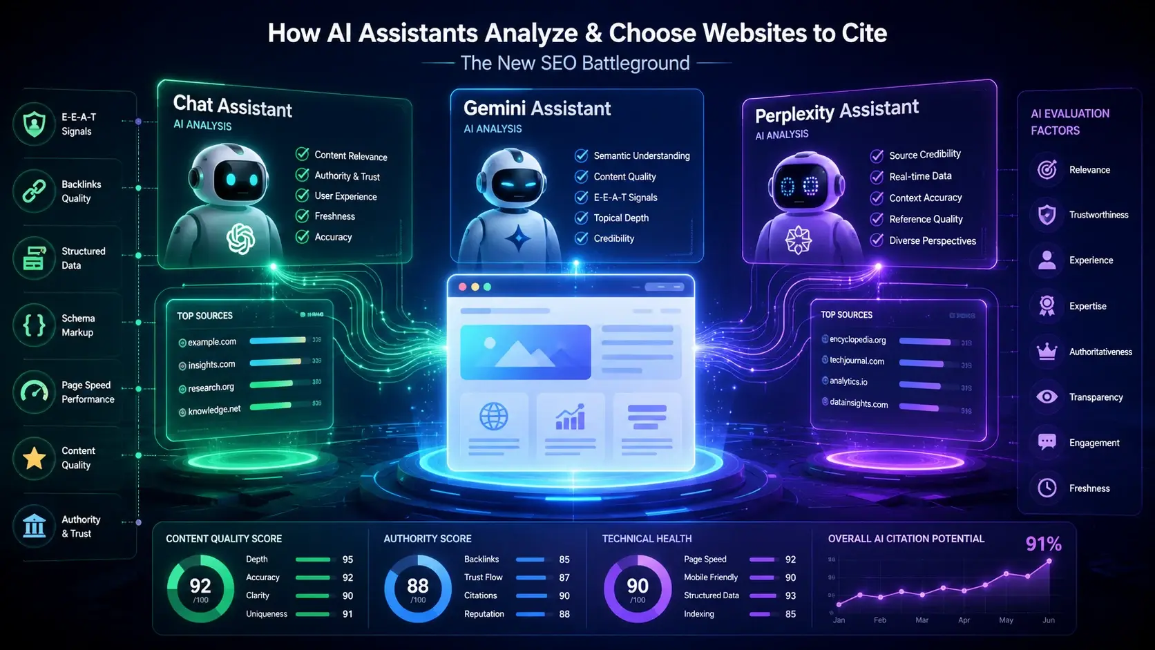 How ChatGPT, Gemini & Perplexity Decide Which Websites to Cite: The New SEO Battleground